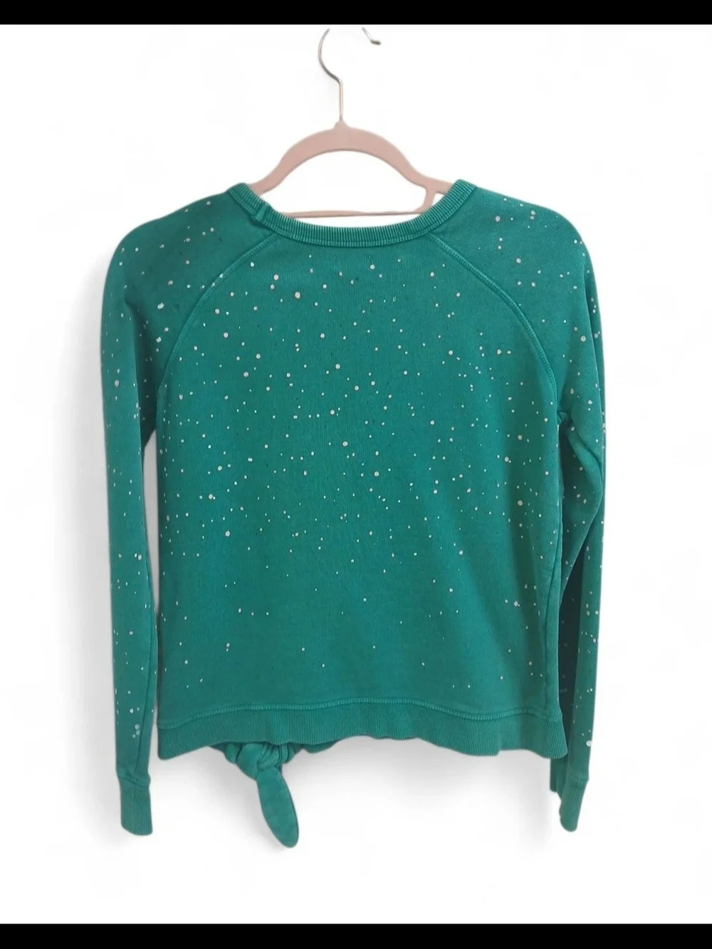 Gymboree Teal Knit Sweatshirt with Subtle Sparkle & Bow #141